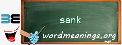 WordMeaning blackboard for sank